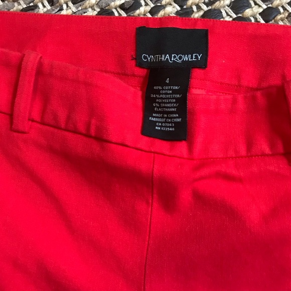 Anthro Cynthia Rowley Red Trouser Pants - Picture 3 of 5